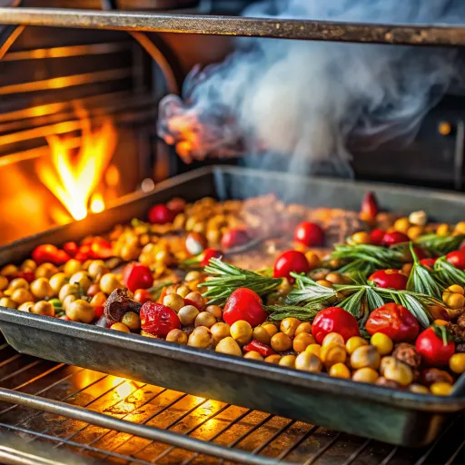 Tazón de Garbanzos y Verduras Asadas